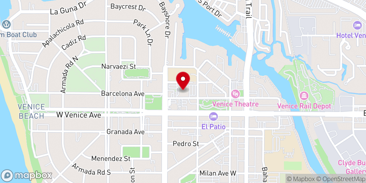 Map showing location of Cathedral venice