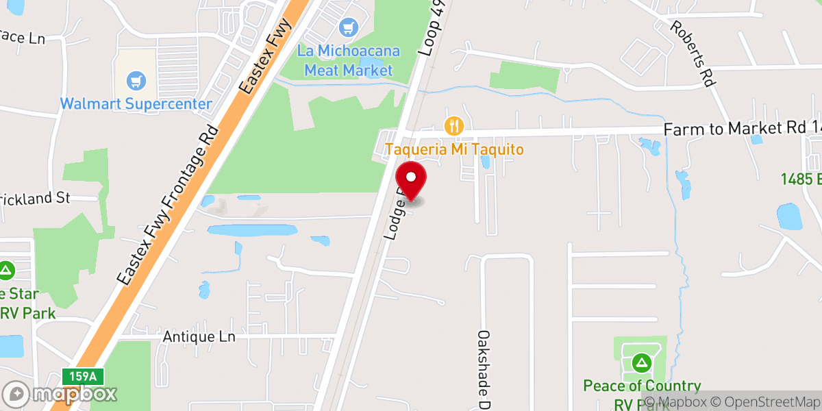 Map showing location of Sam B Crawford Masonic Lodge #1418