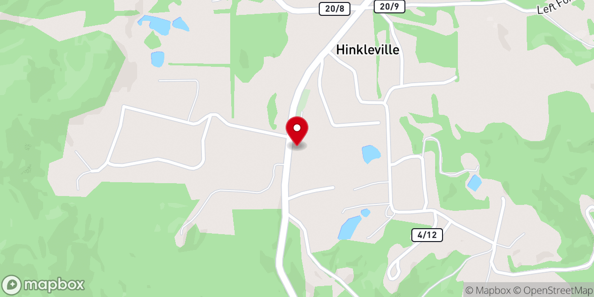 Map showing location of Mount Olive Church