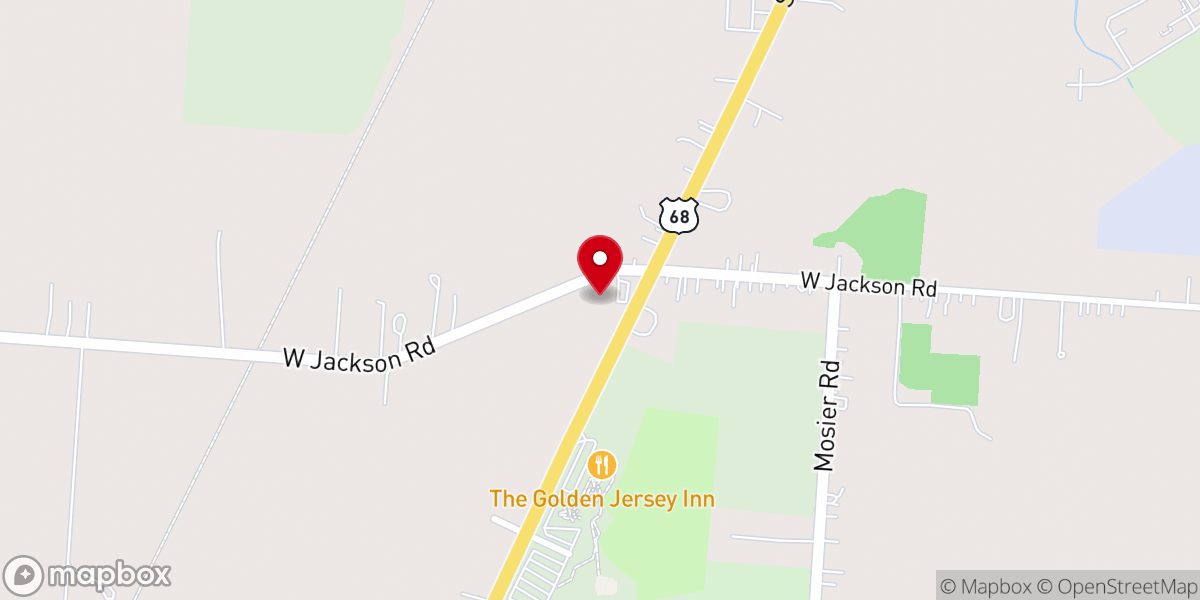 Map showing location of Bethel Lutheran Church
