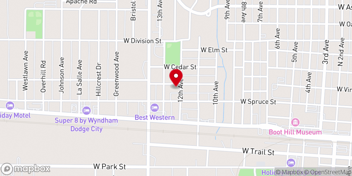 Map showing location of Second Missionary Baptist Church