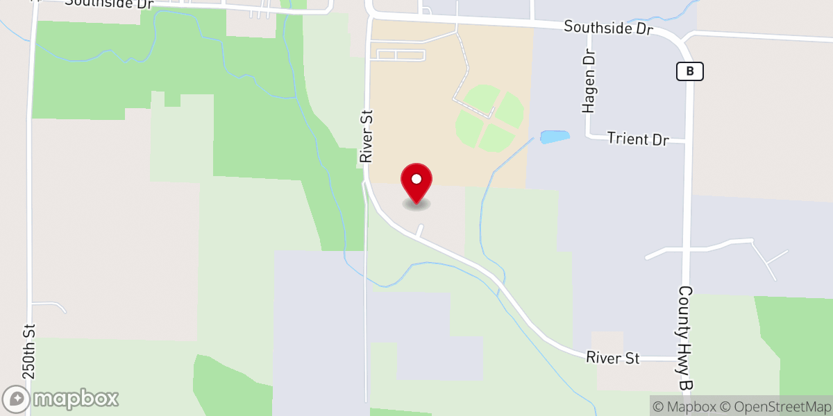 Map showing location of First Baptist Church Of Woodville