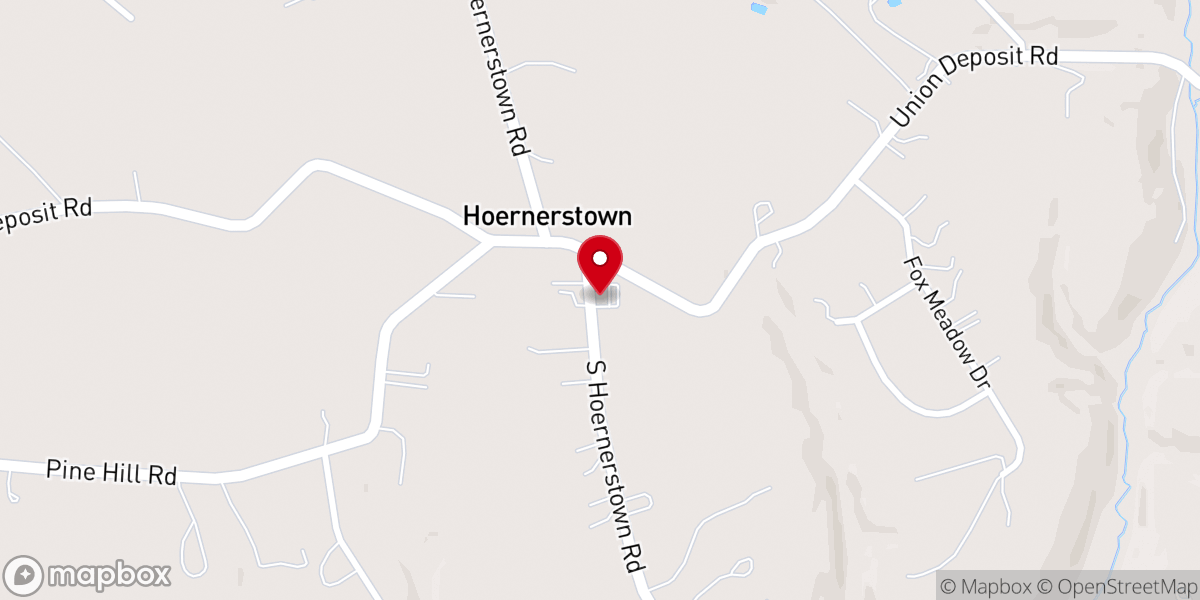 Map showing location of St Johns Evangelical Lutheran