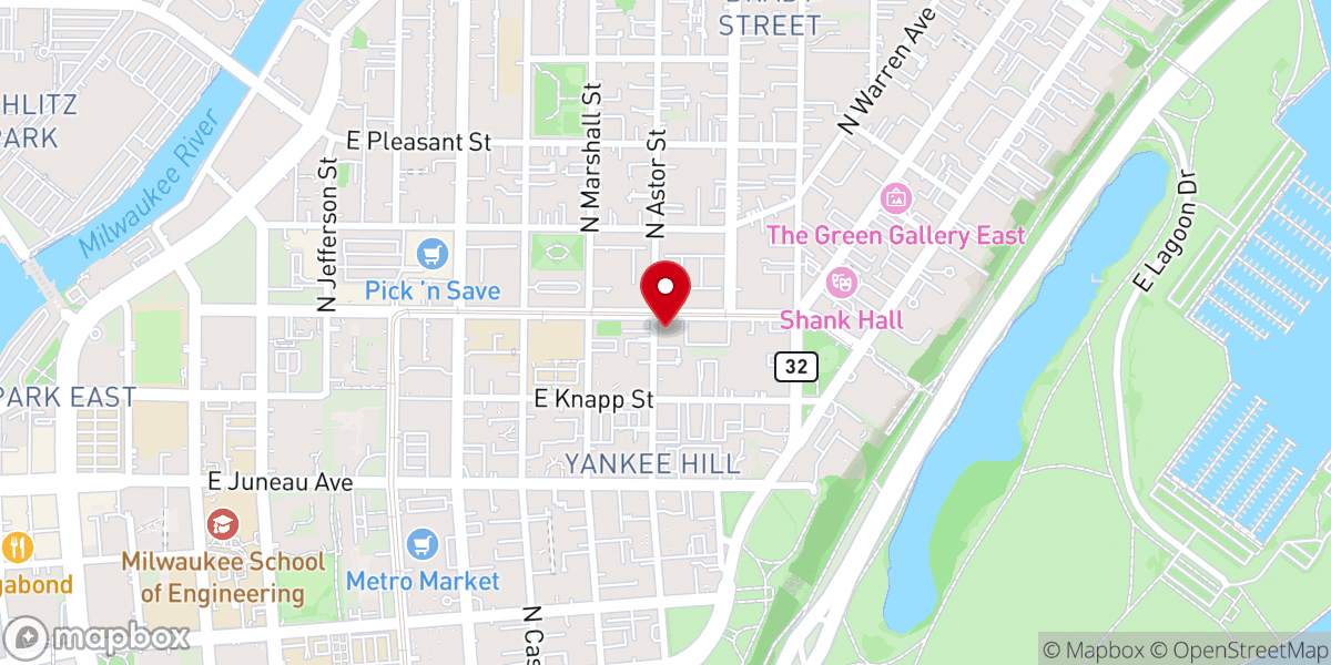 Map showing location of First Unitarian Society