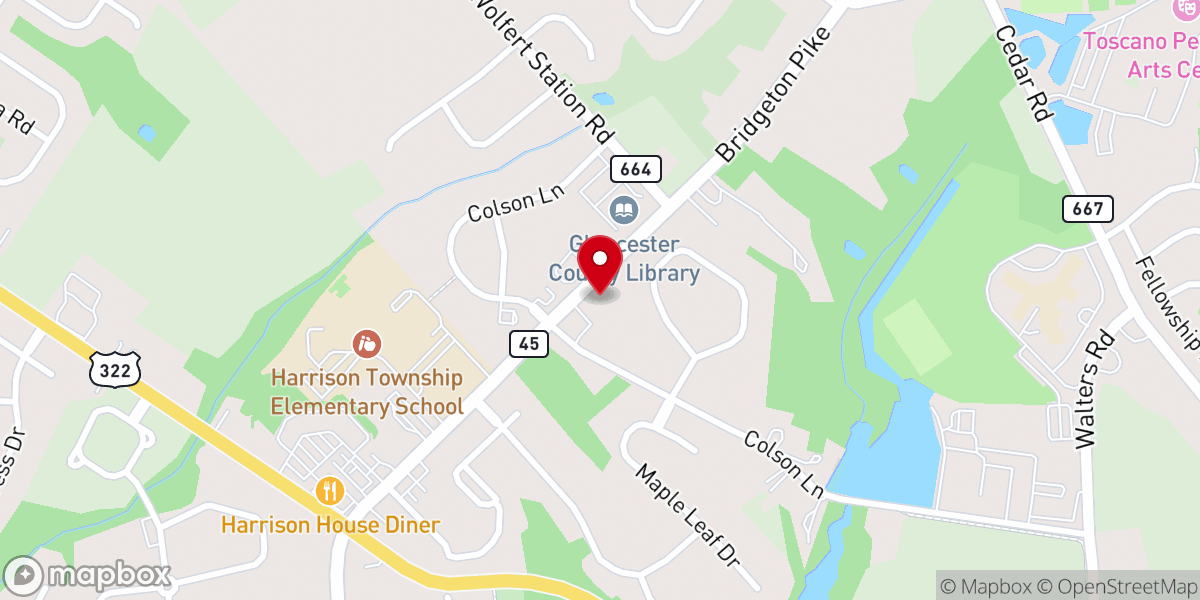 Map showing location of Living Grace Bible Church