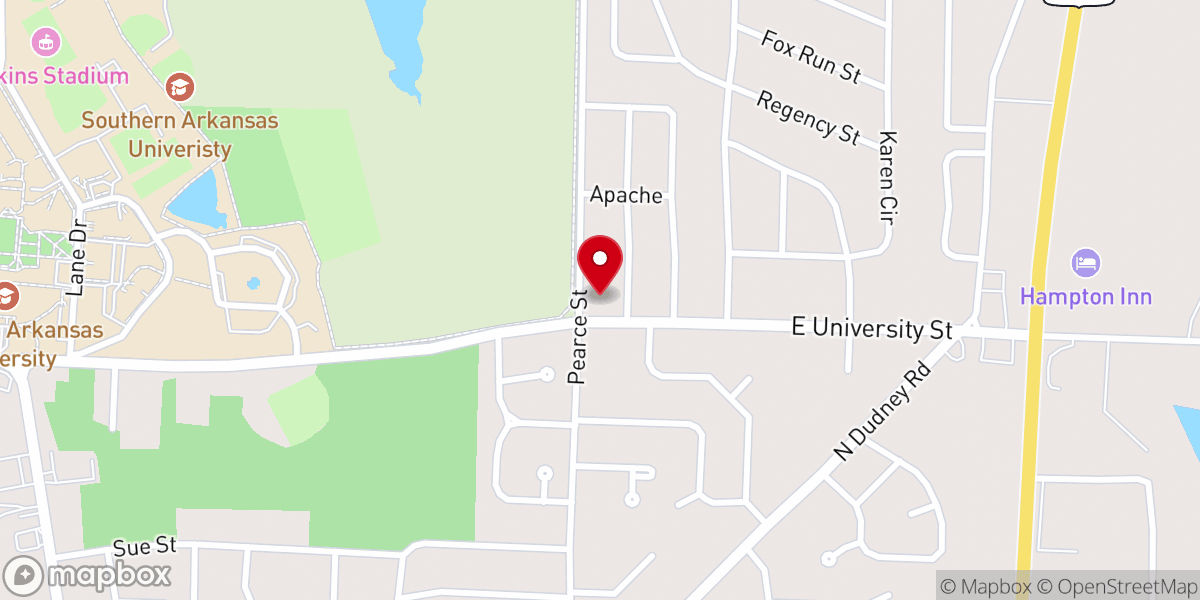 Map showing location of Asbury United Methodist Church
