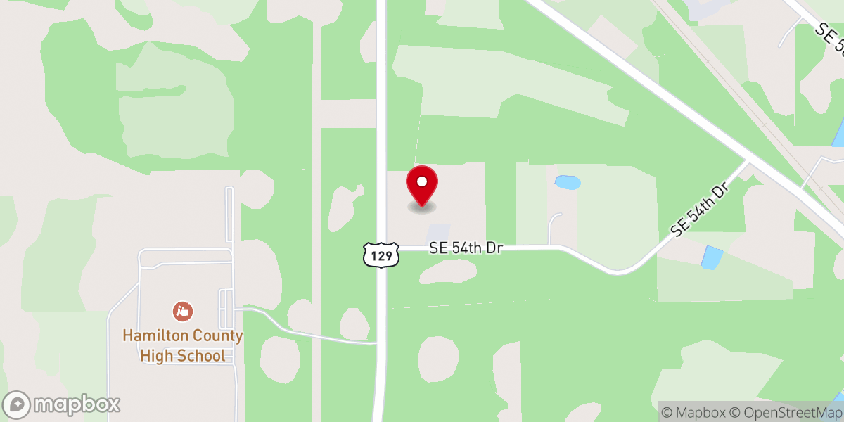 Map showing location of Harvest Fellowship Church
