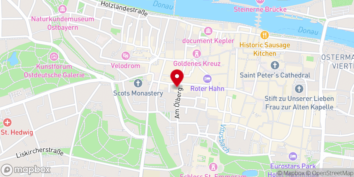 Map showing location of Evangelisch-Lutherische Dekanatsbezirk Regensburg