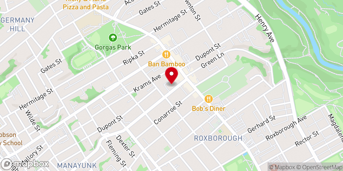 Map showing location of Green Lane United Methodist Church
