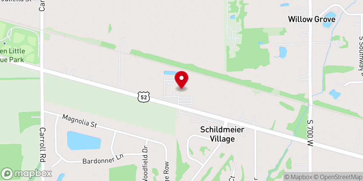 Map showing location of Brookville Road Community Church