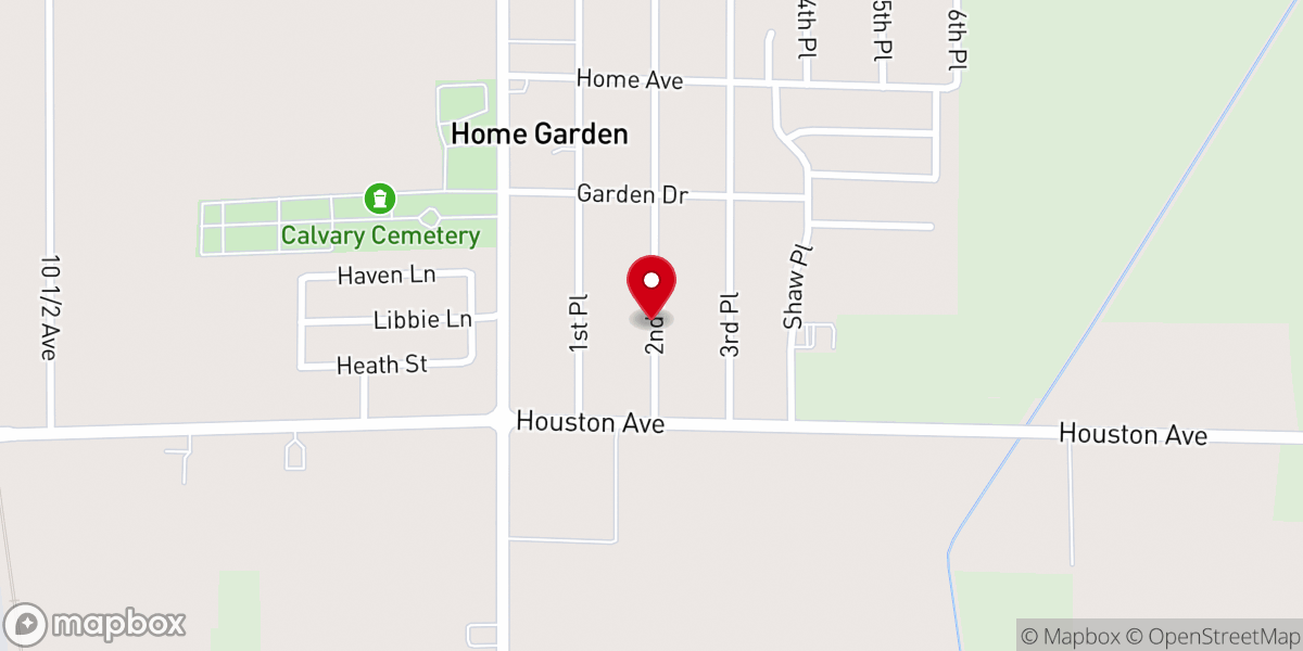 Map showing location of Golden Harvest Apostolic Church
