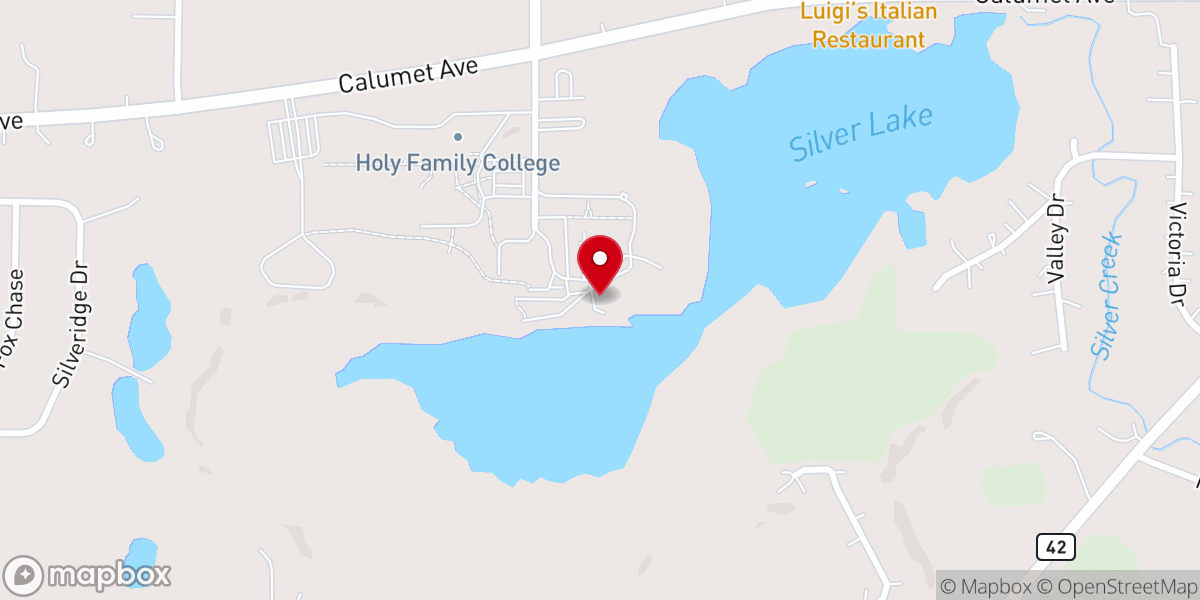 Map showing location of Holy Family Convent