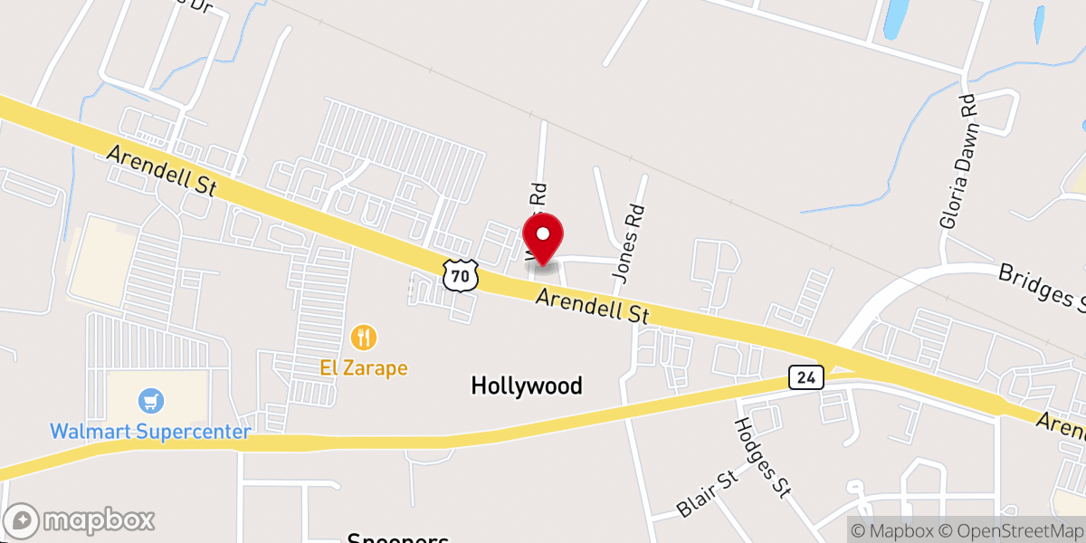Map showing location of St. Mark A.M.E. Zion Church