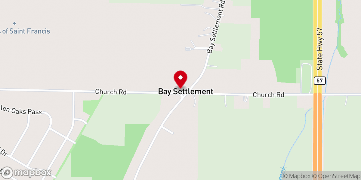 Map showing location of Holy Cross Church