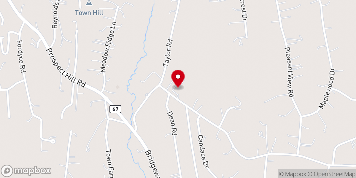 Map showing location of Walnut Hill Community Church