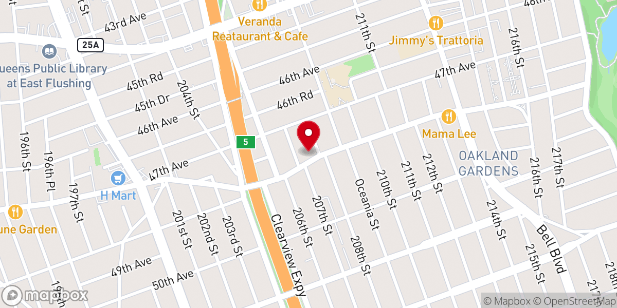 Map showing location of Trinity Baptist Church Bayside