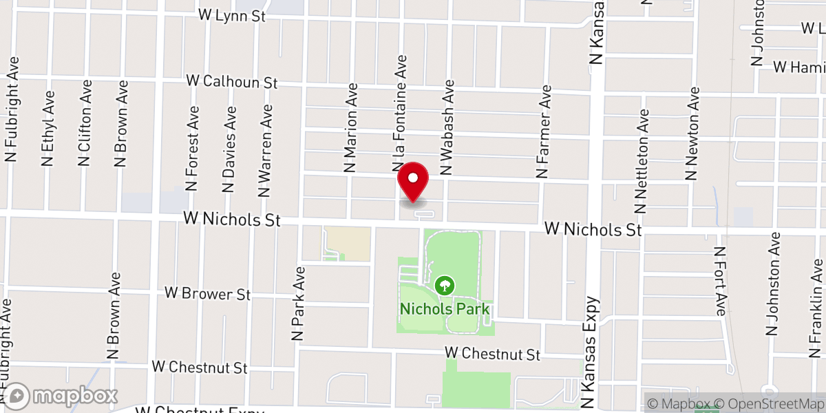 Map showing location of Immanuel Baptist Church