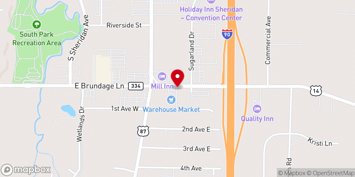 Map showing location of Calvary Chapel Bighorn