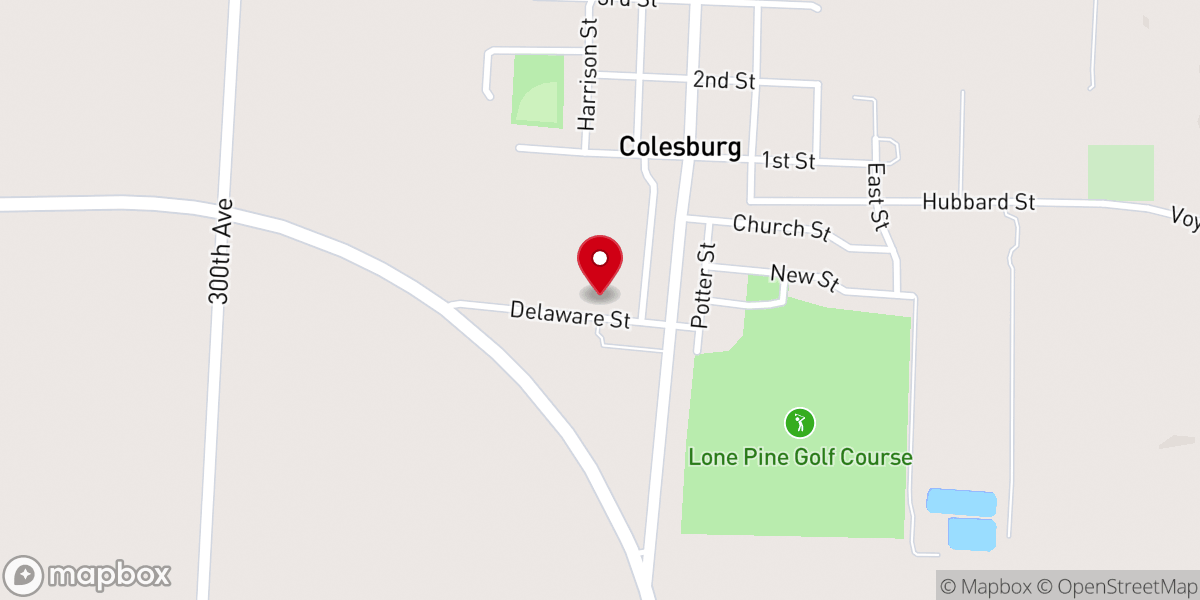 Map showing location of St. Patrick Catholic Church