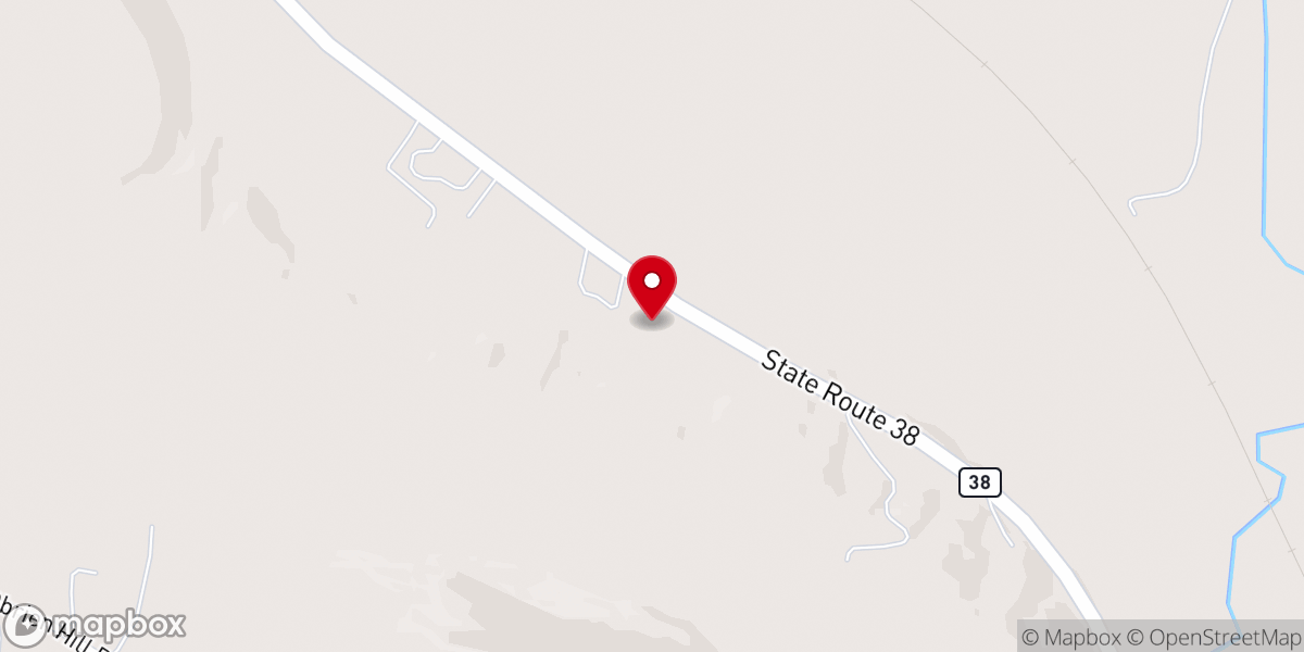 Map showing location of Calvary Baptist Church