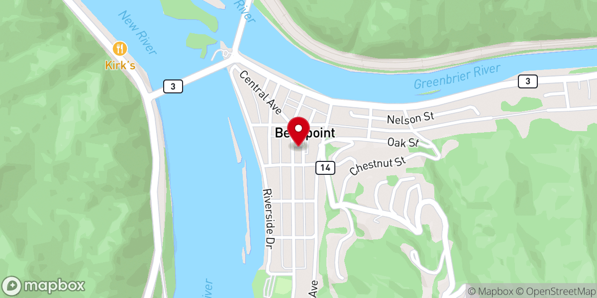 Map showing location of Miller Memorial Methodist Church