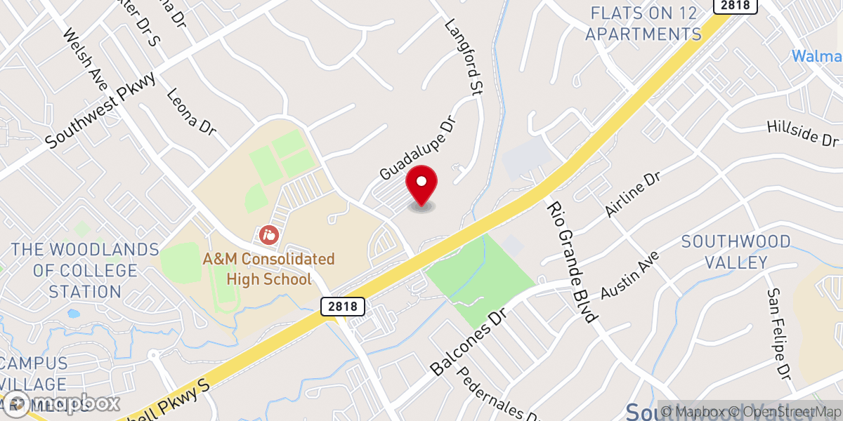 Map showing location of Rose Hill Church