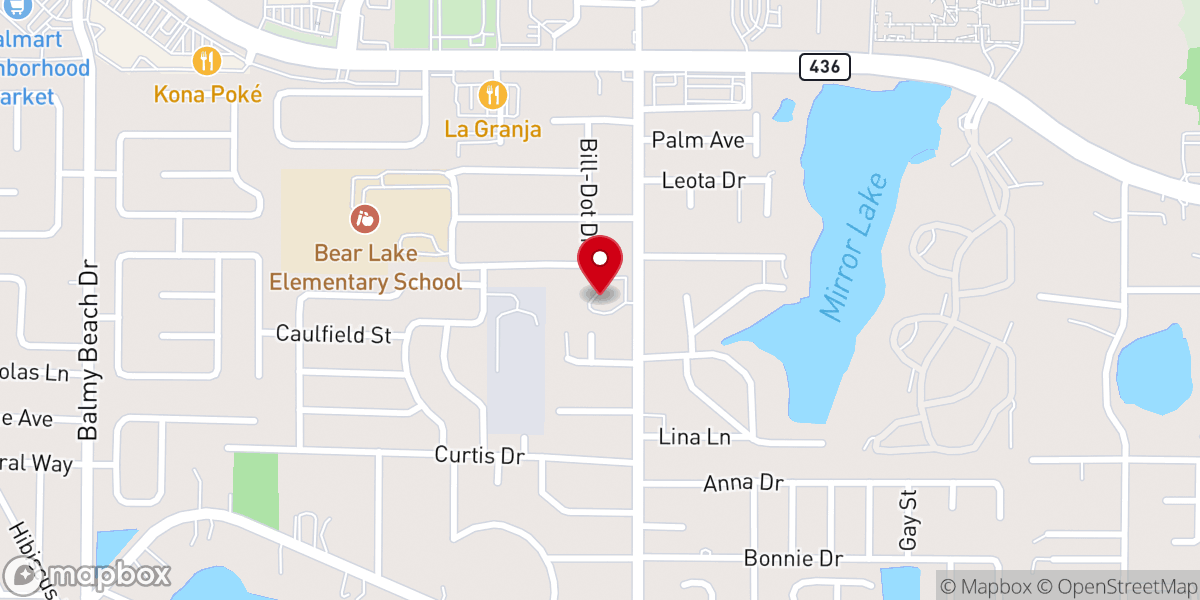 Map showing location of Bear Lake United Methodist Church