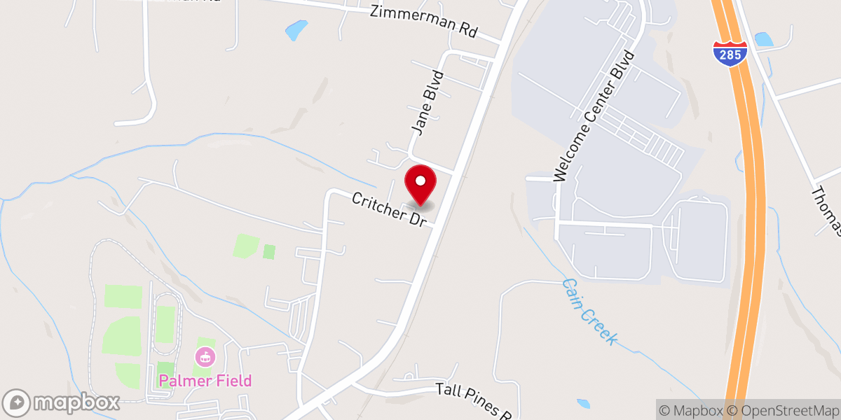 Map showing location of Our Saviour's Lutheran Church