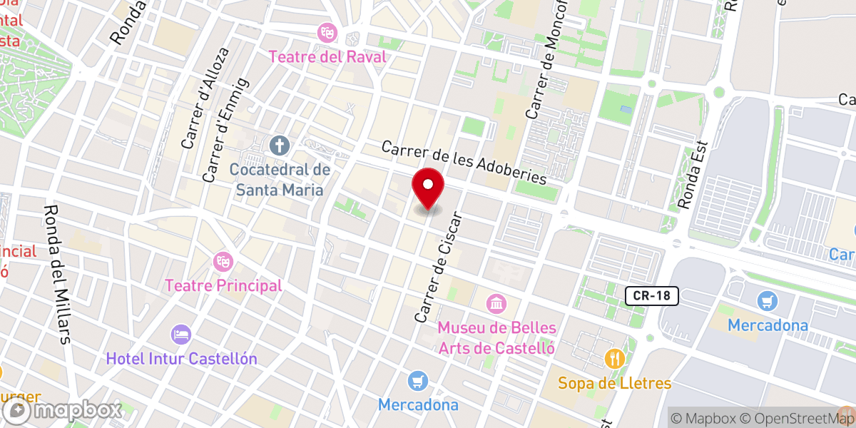 Map showing location of Parroquia de San Cristóbal