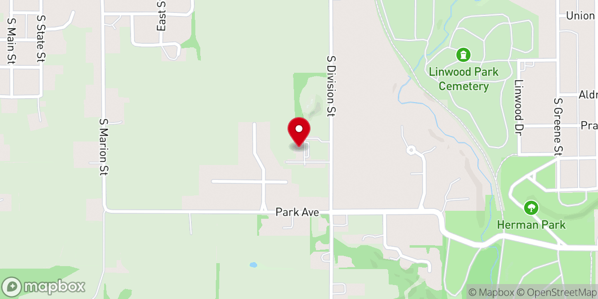 Map showing location of Grace Community Church