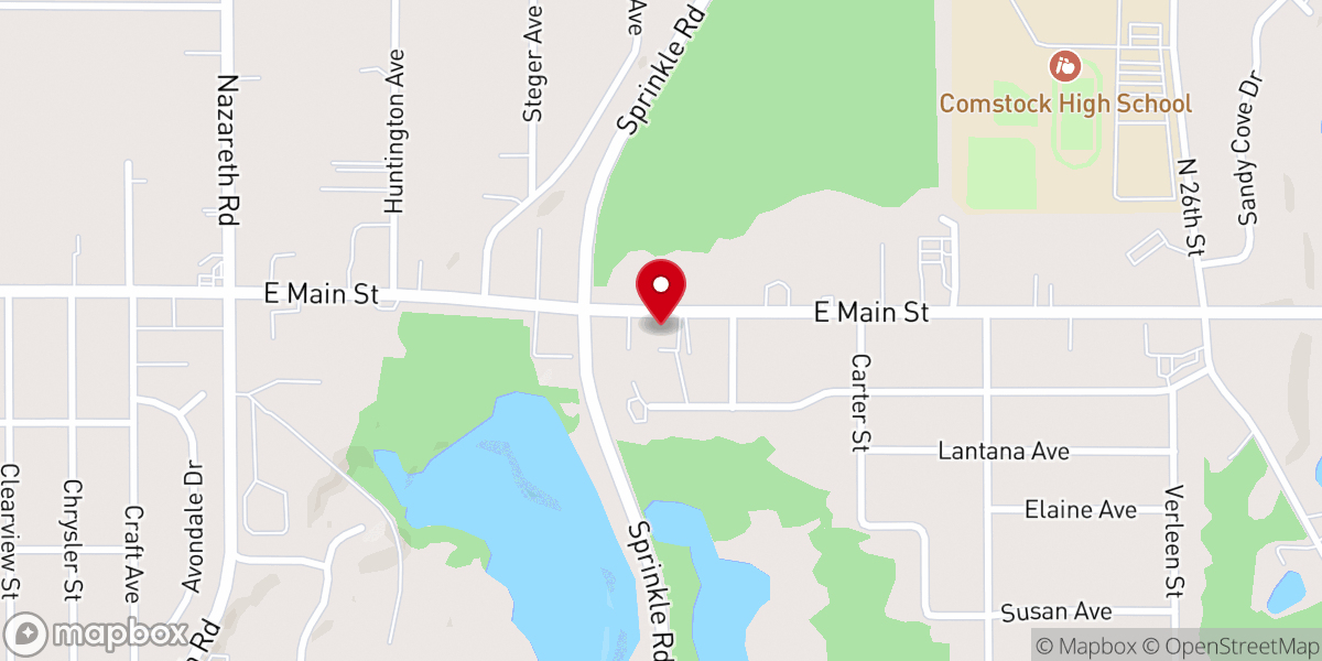 Map showing location of Trinity Baptist Church