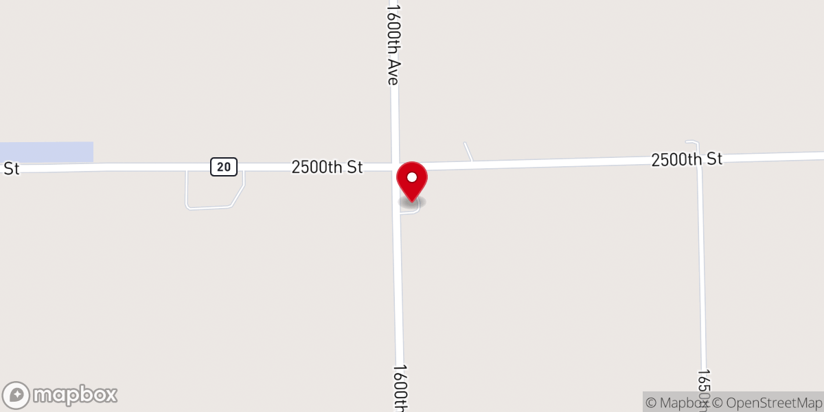 Map showing location of Eminence Christian Church