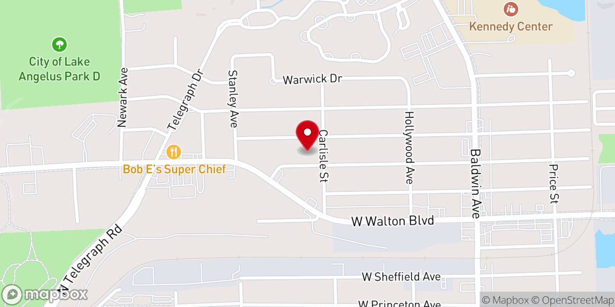 Map showing location of New Mt Moriah Baptist Church Detroit