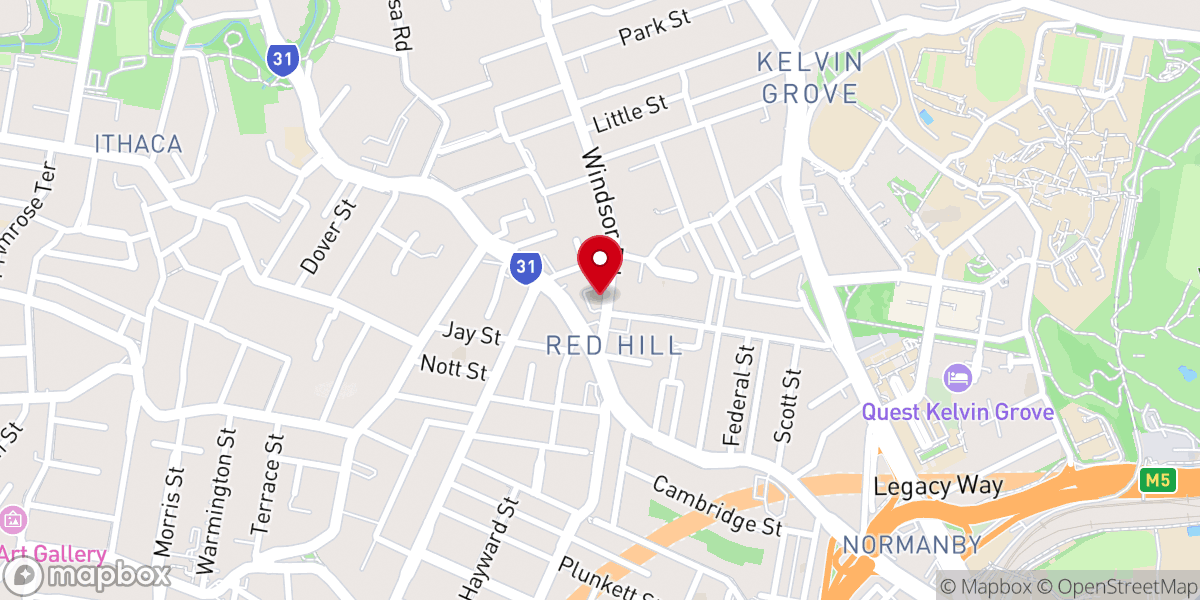 Map showing location of Windsor Road Baptist Church