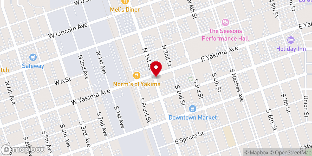 Map showing location of Gurudwara Singh Sabha of Yakima