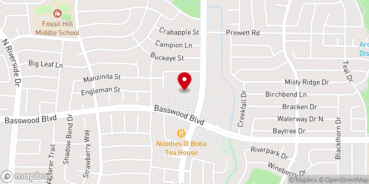 Map showing location of Gateway Church North Fort Worth Campus