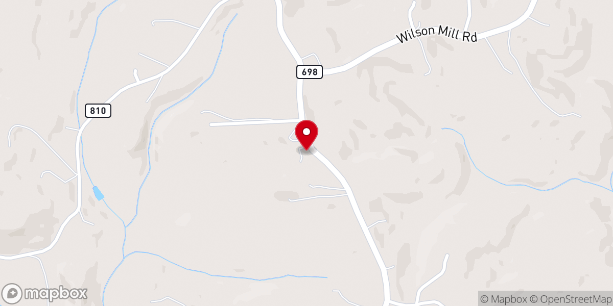 Map showing location of New Life Baptist Church