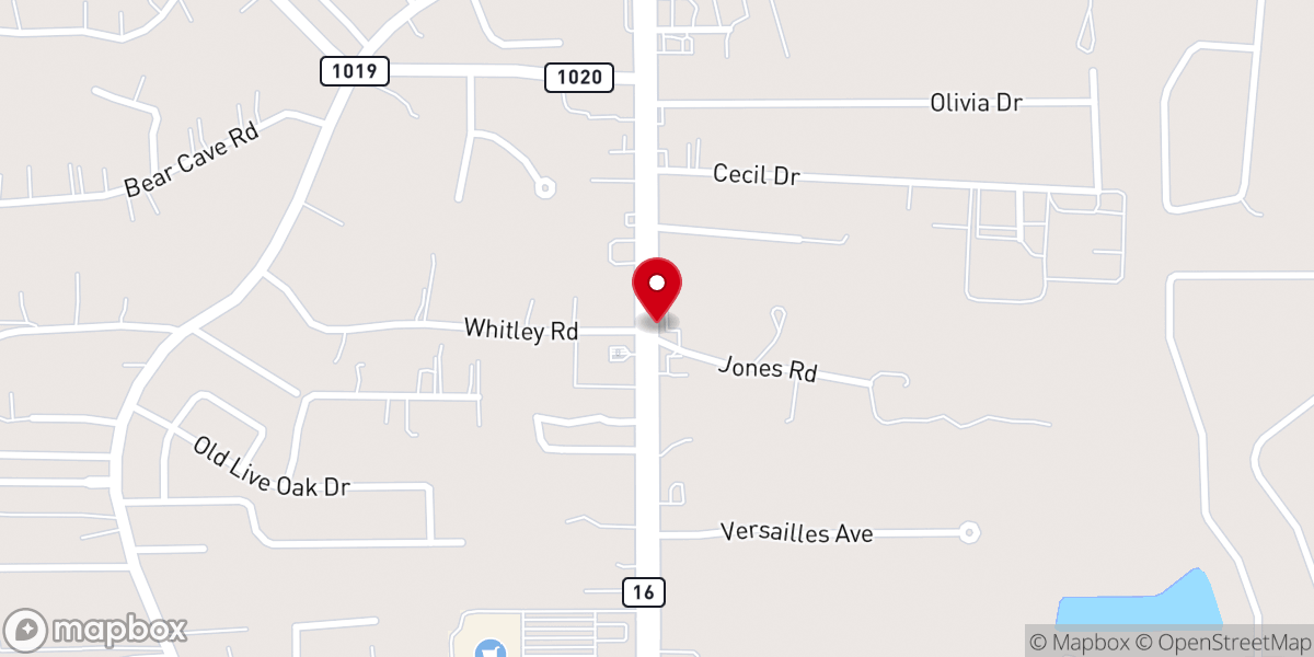 Map showing location of Andrew United Methodist Church