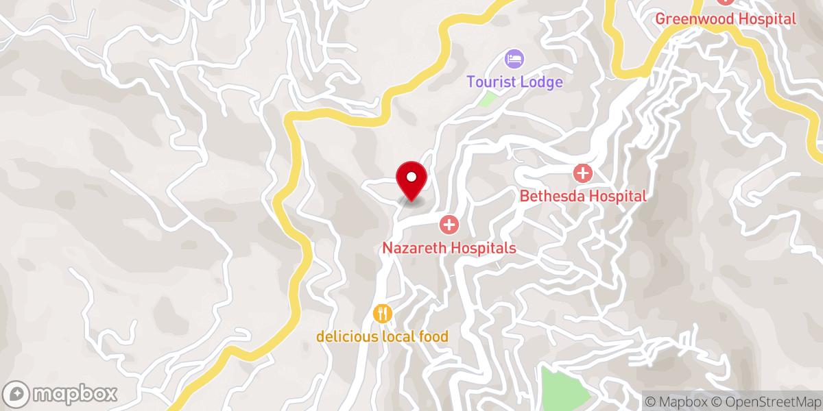 Map showing location of Chaltlang South Presbyterian Church