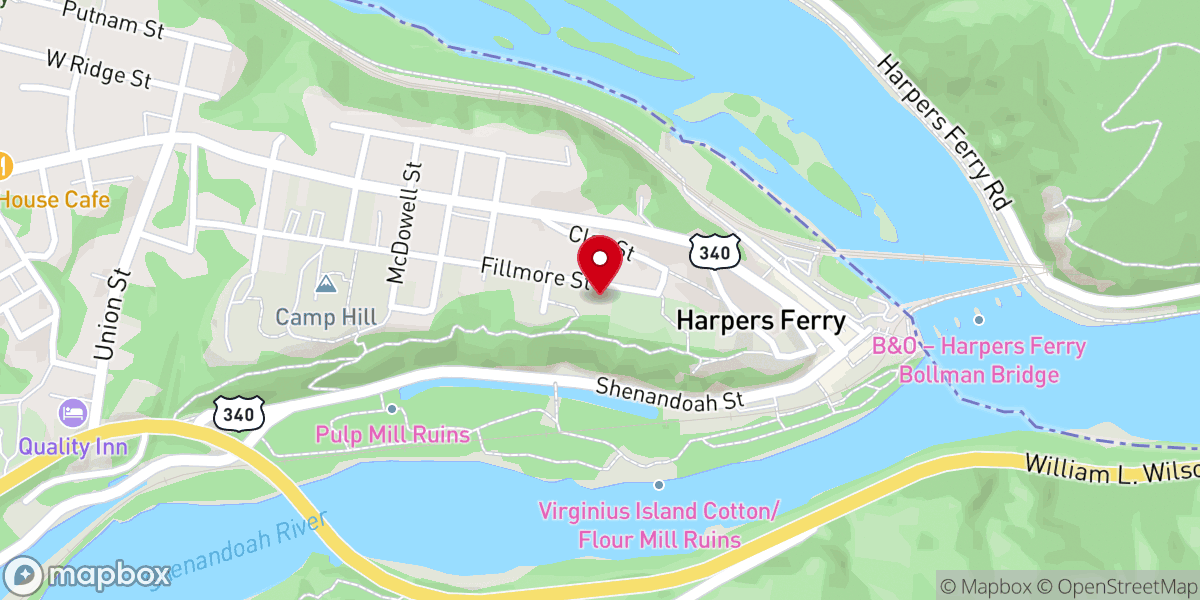 Map showing location of Lockwood House