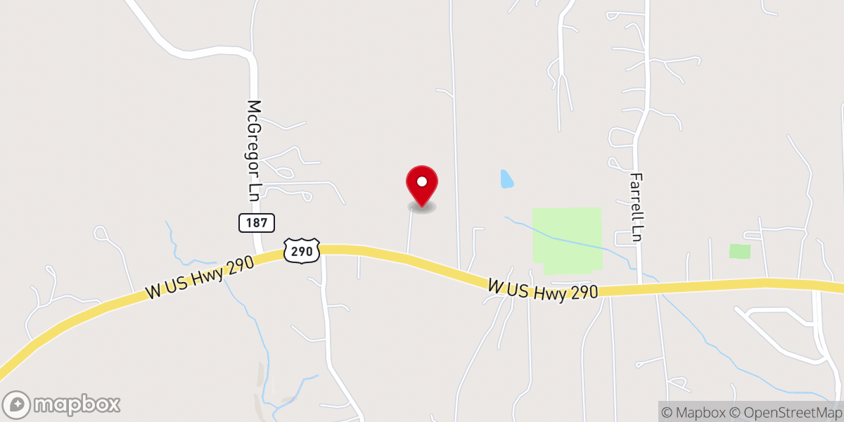 Map showing location of Austin Ridge Bible Church Dripping Springs Property
