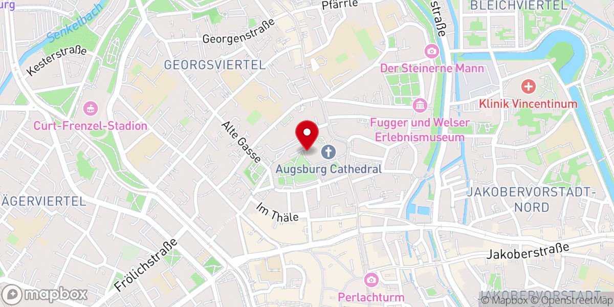 Map showing location of Bistum Augsburg