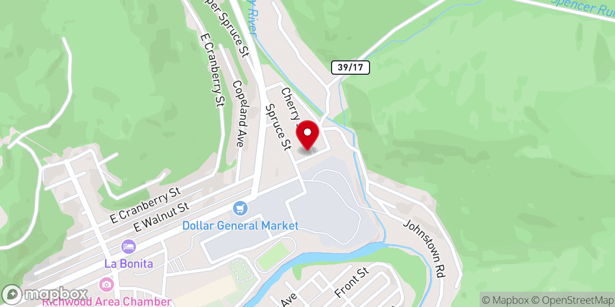 Map showing location of Southside Baptist Chapel