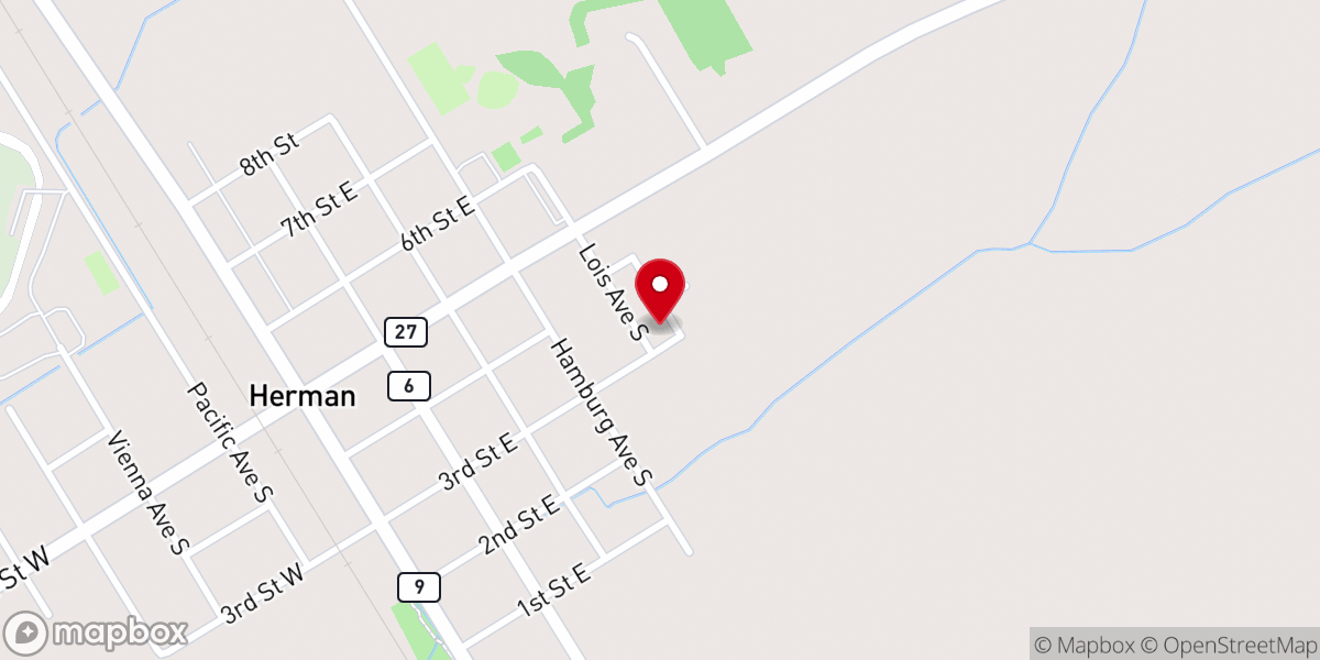 Map showing location of United Methodist Parsonage