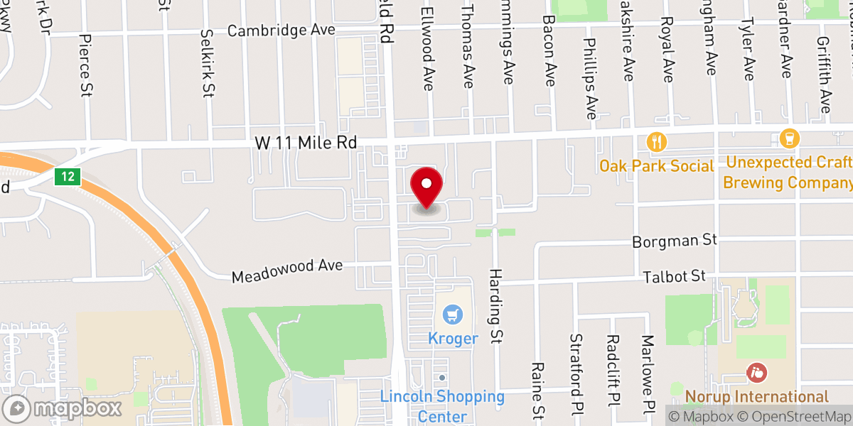 Map showing location of Hebrew Memorial Chapel