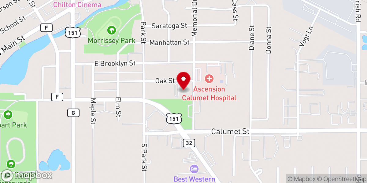 Map showing location of St Martin Lutheran Church