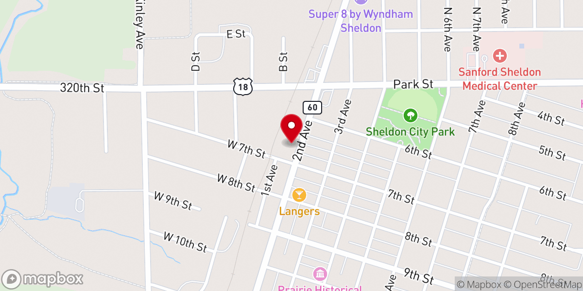 Map showing location of Living Water Community Church