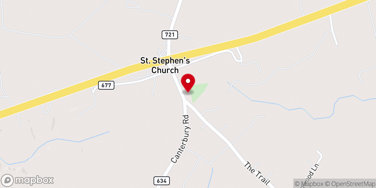 Map showing location of St Stephen's Baptist Church