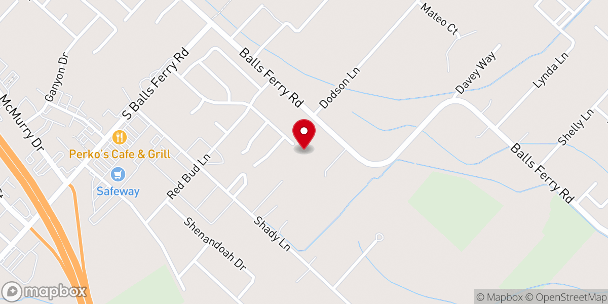 Map showing location of Anderson Community