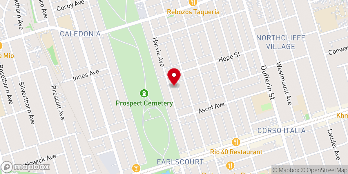 Map showing location of Patterson Presbyterian Church